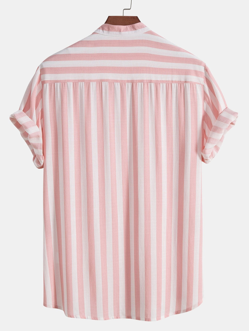 Striped Stand Collar Shirt